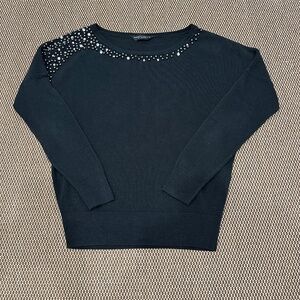 DORTHY PERKINS RHINESTONE BEADED LADIES SWEATER SIZE UK 8 EURO 36